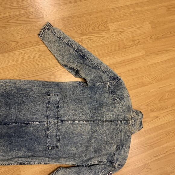 Vintage Chemin De Fer Jumpsuit Womens Small Acid Wash Flight Suit Patches 80s - Picture 16 of 16